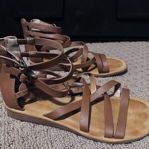 Kensie Brown Strappy Sandals